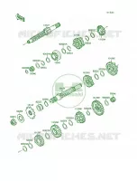 Transmission voor Kawasaki Mojave 250 1994