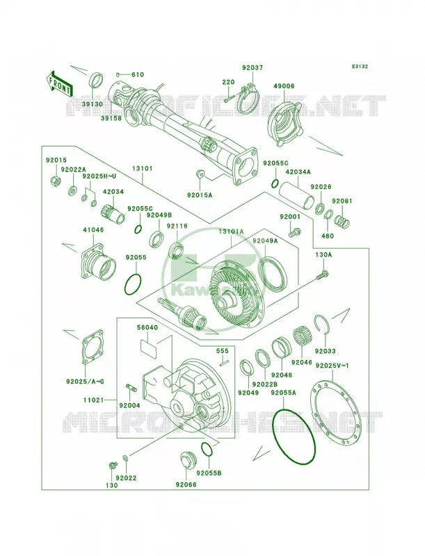 Drive ShaftFinal Gear Kawasaki MOTOS 1000 2006 Concours  ZG1000A6F