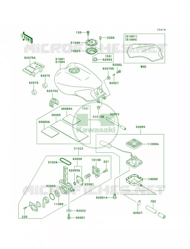 Fuel Tank Kawasaki MOTOS 1000 2006 Concours  ZG1000A6F