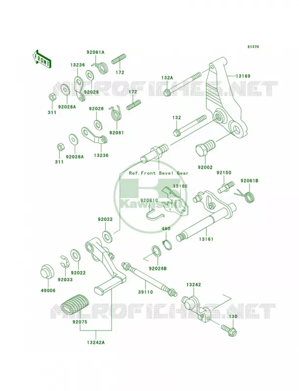 Gear Change Mechanism Kawasaki MOTOS 1000 2006 Concours  ZG1000A6F