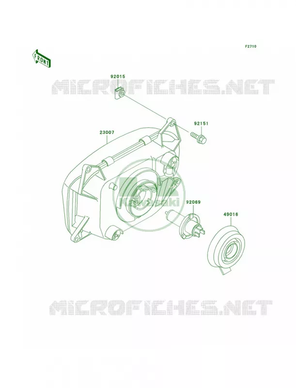 Headlights Kawasaki MOTOS 1000 2006 Concours  ZG1000A6F