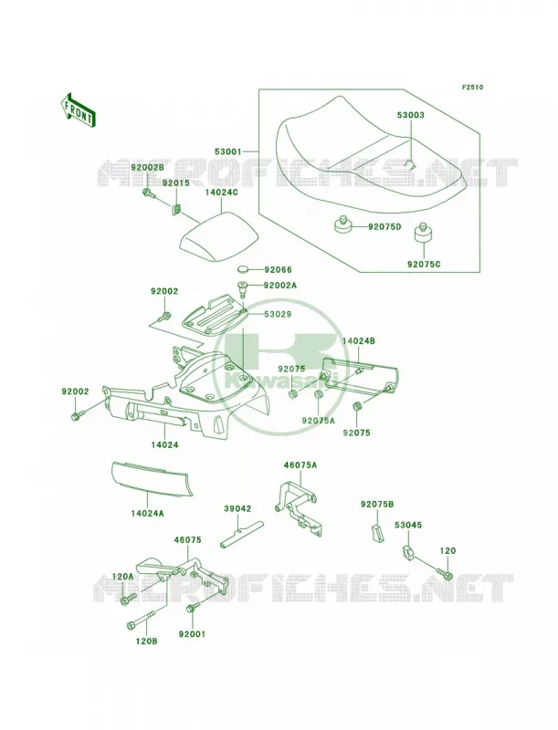 Seat Kawasaki MOTOS 1000 2006 Concours  ZG1000A6F