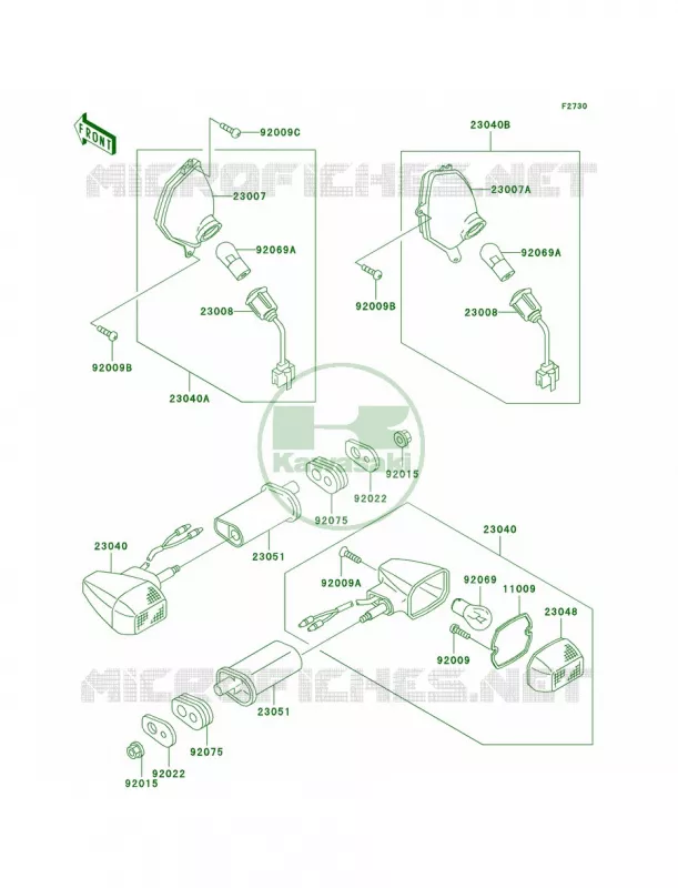 Turn Signals Kawasaki MOTOS 1000 2006 Concours  ZG1000A6F