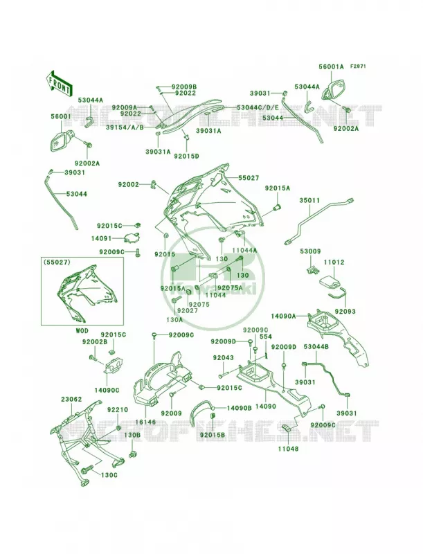 Cowling Kawasaki MOTOS 1000 2005 Concours  ZG1000-A20