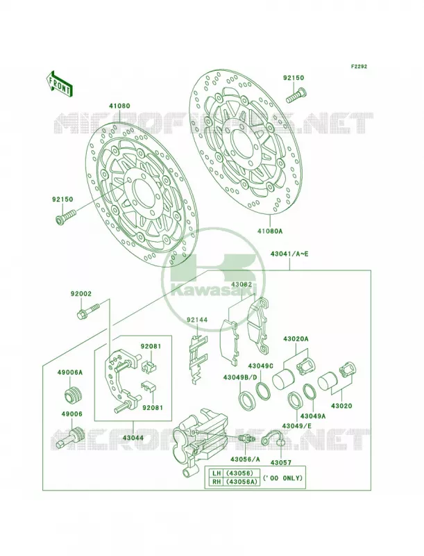 Front BrakeZG1000-A15-A18 Kawasaki MOTOS 1000 2004 Concours  ZG1000-A19