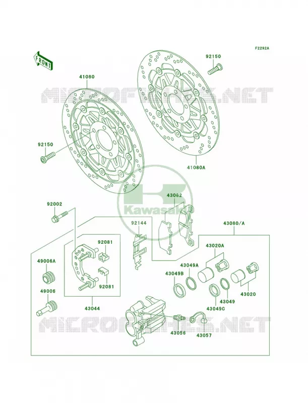 Front BrakeZG1000-A19 Kawasaki MOTOS 1000 2004 Concours  ZG1000-A19