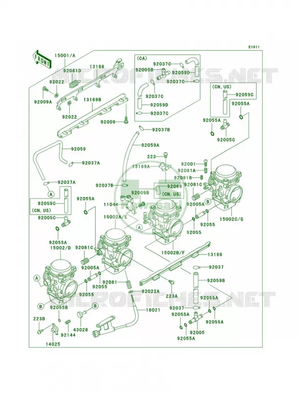Carburetor Kawasaki MOTOS 1000 2003 Concours  ZG1000-A18