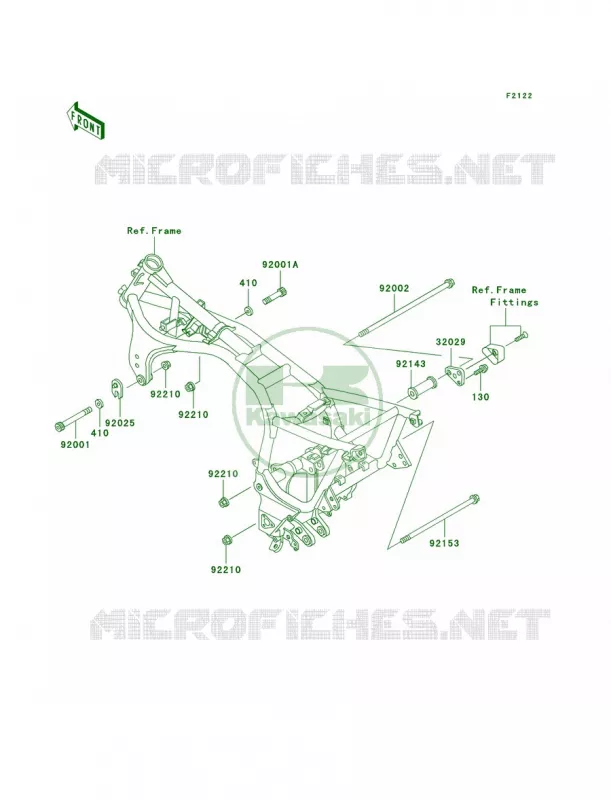 Engine Mount Kawasaki MOTOS 1000 2003 Concours  ZG1000-A18