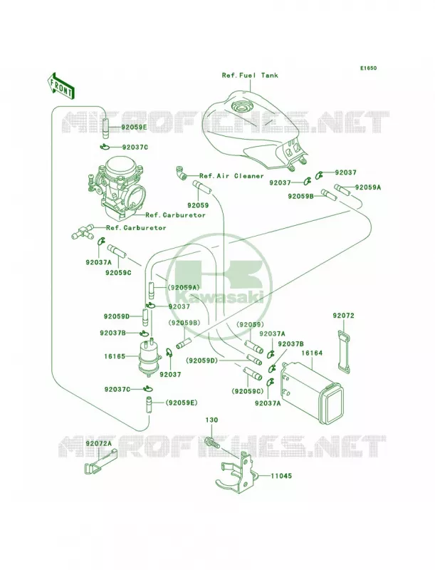 Fuel Evaporative SystemCA Kawasaki MOTOS 1000 2003 Concours  ZG1000-A18