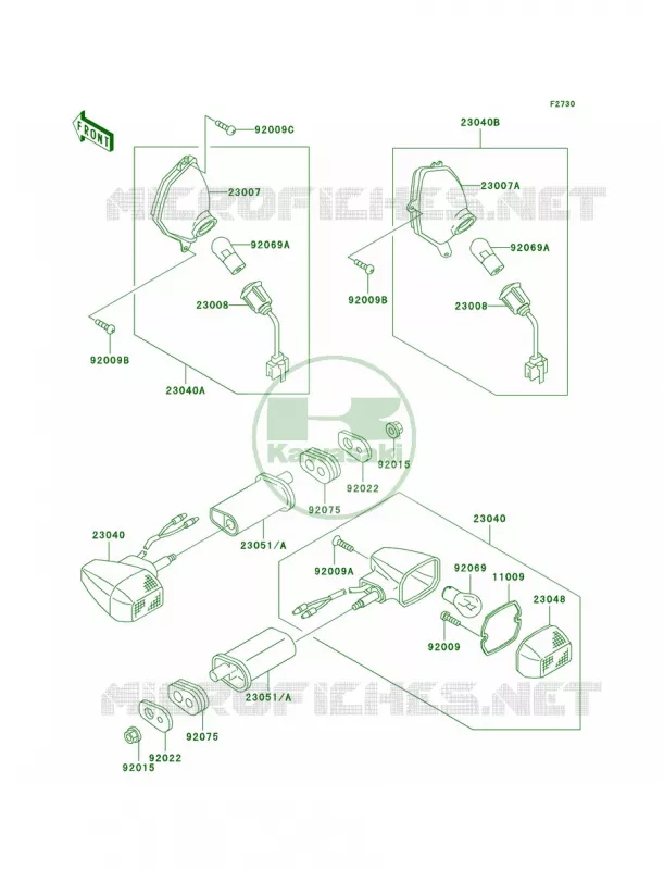Turn Signals Kawasaki MOTOS 1000 2003 Concours  ZG1000-A18