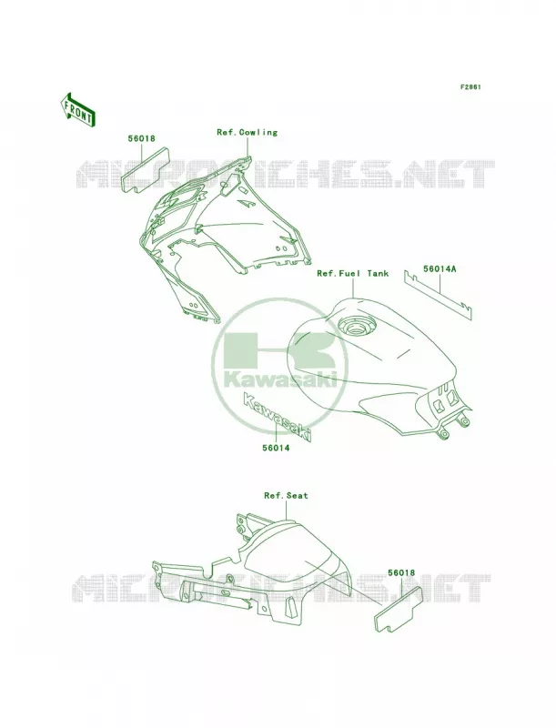 Decals Kawasaki MOTOS 1000 2002 Concours  ZG1000-A17