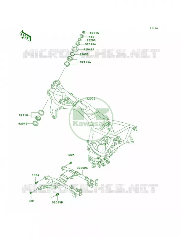 Frame Kawasaki MOTOS 1000 2002 Concours  ZG1000-A17