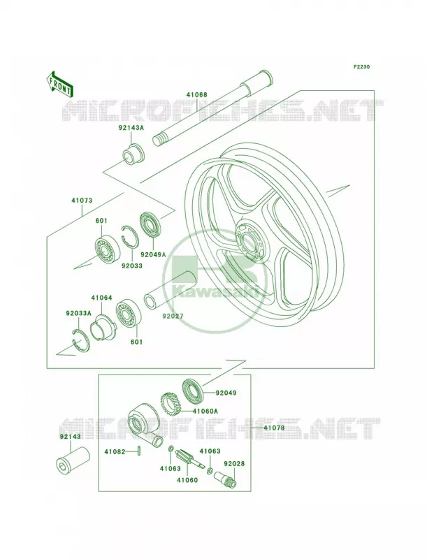 Front Wheel Kawasaki MOTOS 1000 2002 Concours  ZG1000-A17