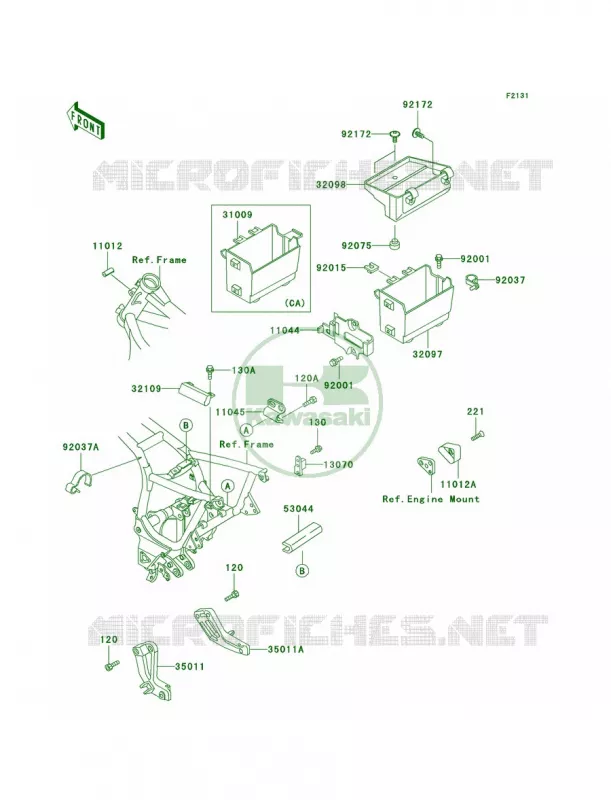 Frame Fittings Kawasaki MOTOS 1000 2001 Concours  ZG1000-A16