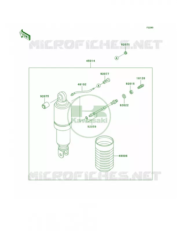 Shock Absorbers Kawasaki MOTOS 1000 2001 Concours  ZG1000-A16