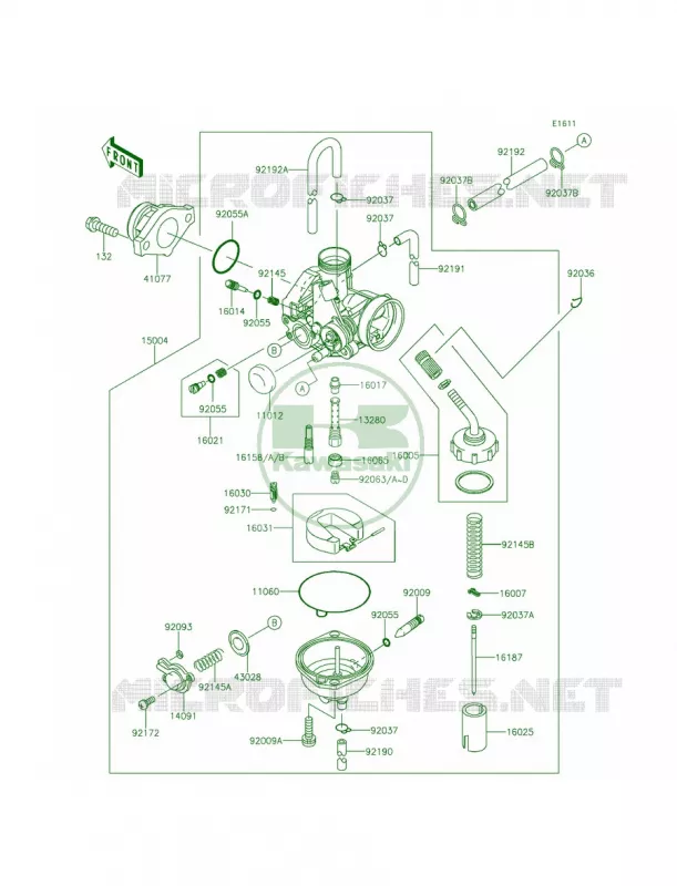 Carburetor Kawasaki MOTOS 140 2012 KLX140L  KLX140BCF