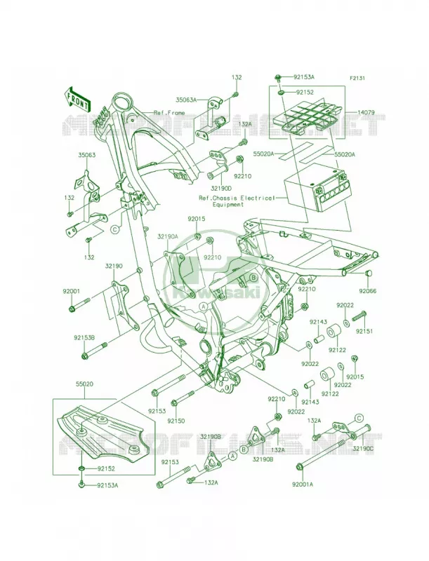 Frame Fittings Kawasaki MOTOS 140 2012 KLX140L  KLX140BCF