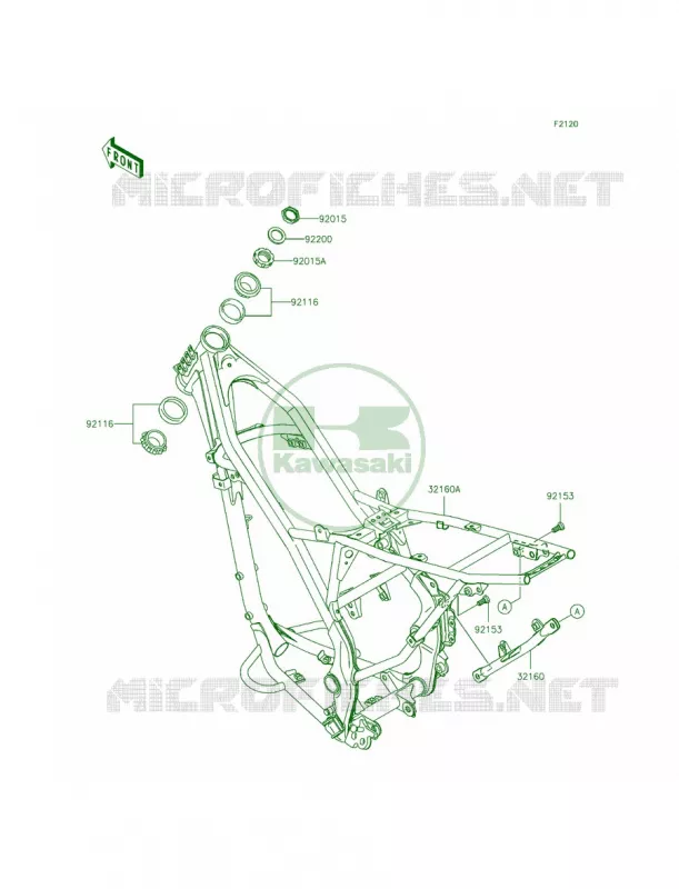 Frame Kawasaki MOTOS 140 2012 KLX140L  KLX140BCF