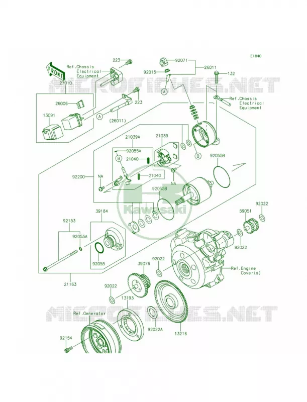Starter Motor Kawasaki MOTOS 140 2012 KLX140L  KLX140BCF