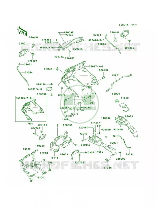 Cowling Kawasaki MOTOS 1000 2000 Concours  ZG1000-A15