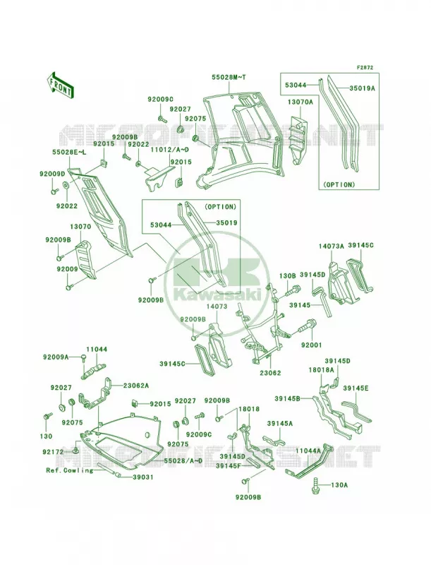 Cowling Lowers Kawasaki MOTOS 1000 2000 Concours  ZG1000-A15