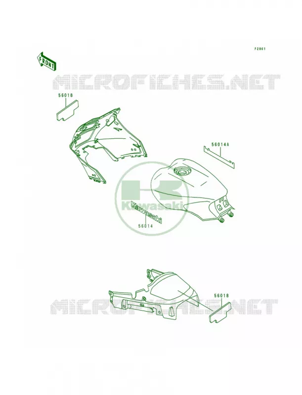 Decals Kawasaki MOTOS 1000 1999 Concours  ZG1000-A14