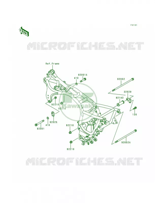 Frame Fittings Kawasaki MOTOS 1000 1999 Concours  ZG1000-A14
