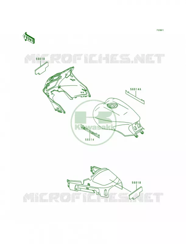 Decals Kawasaki MOTOS 1000 1998 Concours  ZG1000-A13