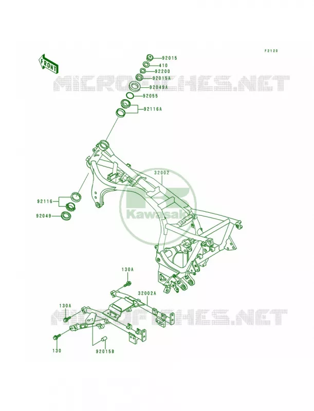 Frame Kawasaki MOTOS 1000 1998 Concours  ZG1000-A13