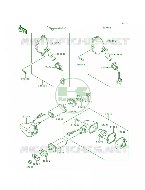 Turn Signals Kawasaki MOTOS 1000 1997 Concours  ZG1000-A12
