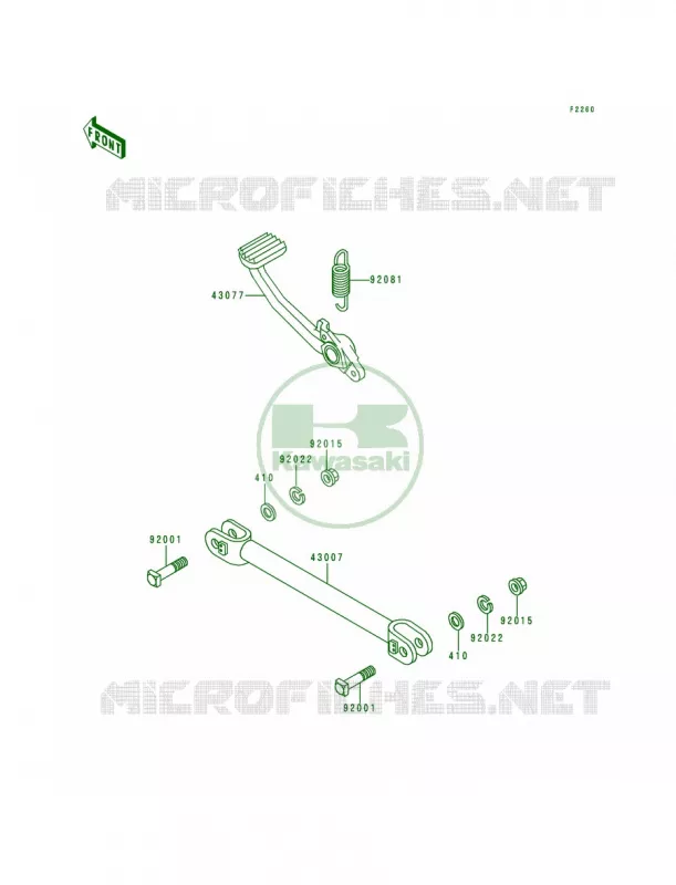 Brake PedalTorque Link Kawasaki MOTOS 1000 1996 Concours  ZG1000-A11