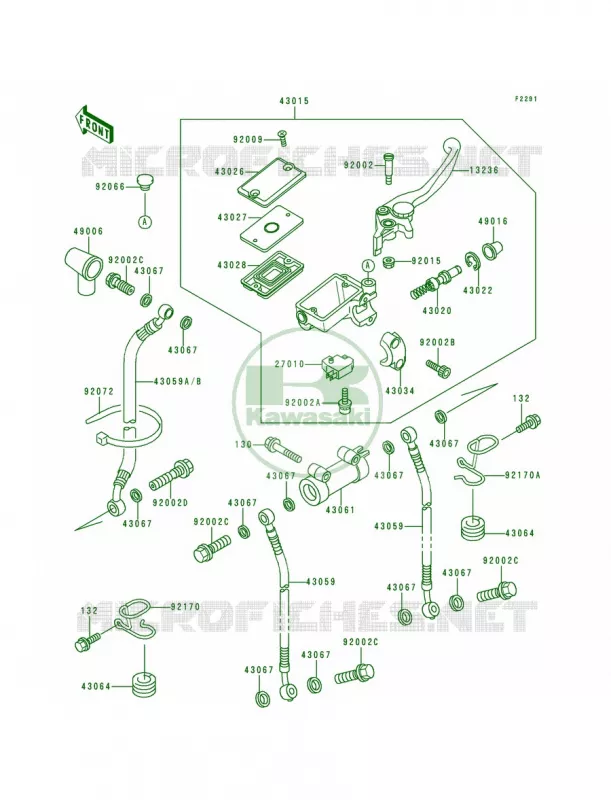 Front Master Cylinder Kawasaki MOTOS 1000 1996 Concours  ZG1000-A11