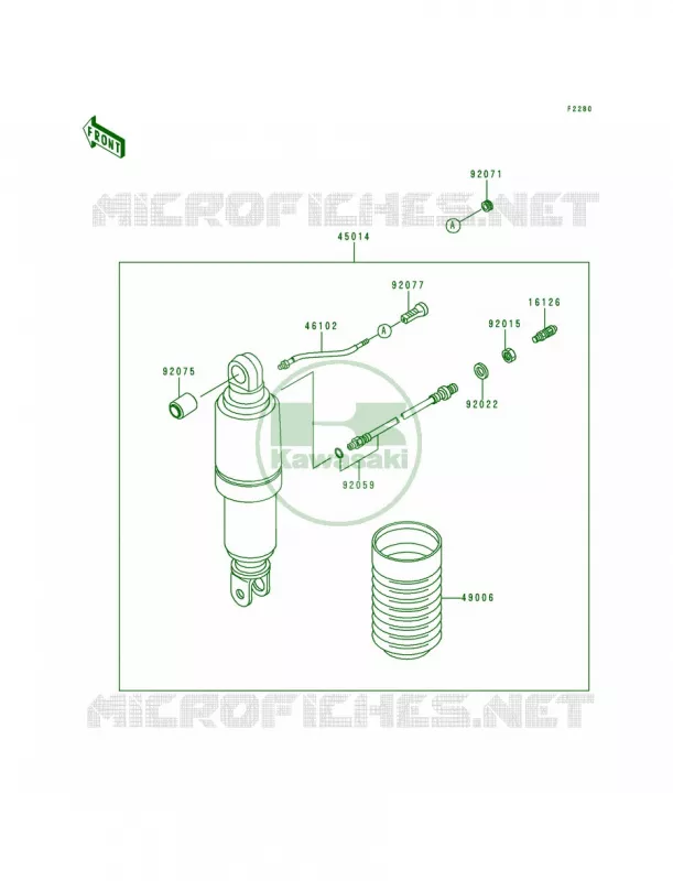 Shock Absorbers Kawasaki MOTOS 1000 1996 Concours  ZG1000-A11