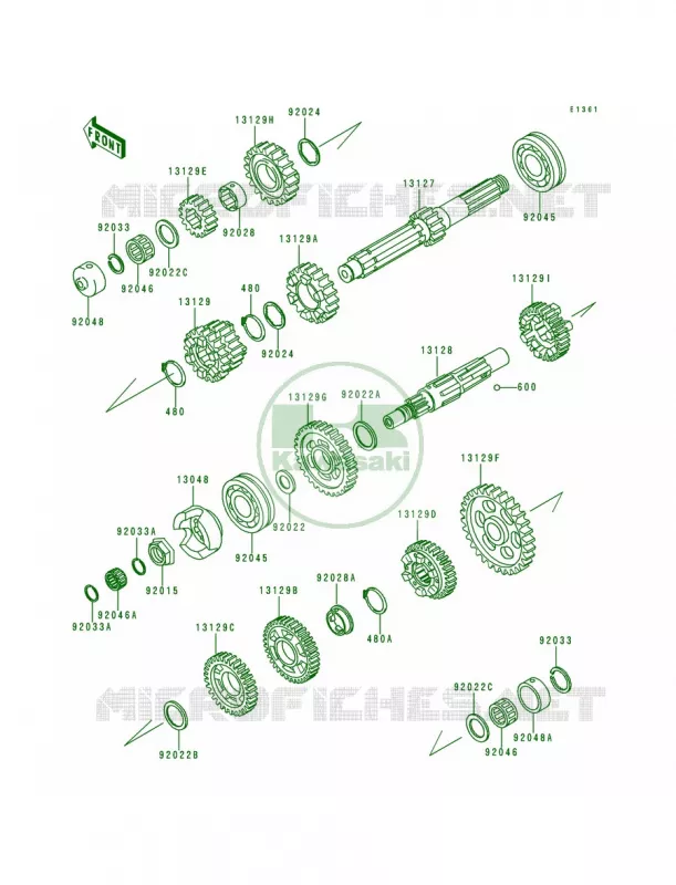 Transmission Kawasaki MOTOS 1000 1995 Concours  ZG1000-A10