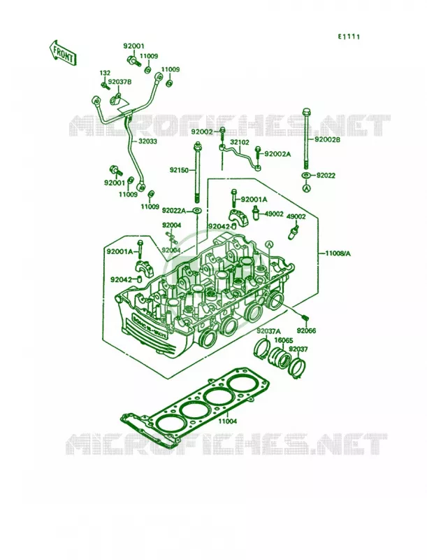 Cylinder Head Kawasaki MOTOS 1000 1994 Concours  ZG1000-A9