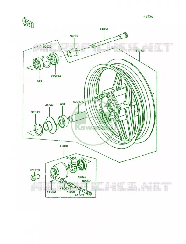 Front WheelZG1000-A7A8 Kawasaki MOTOS 1000 1994 Concours  ZG1000-A9