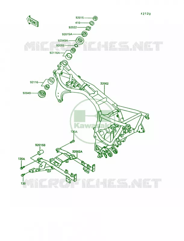 Frame Kawasaki MOTOS 1000 1993 Concours  ZG1000-A8