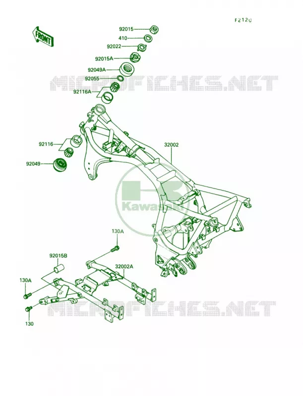 Frame Kawasaki MOTOS 1000 1991 Concours  ZG1000-A6