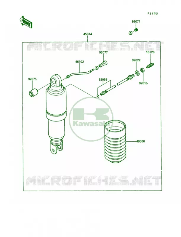 Shock Absorber Kawasaki MOTOS 1000 1991 Concours  ZG1000-A6