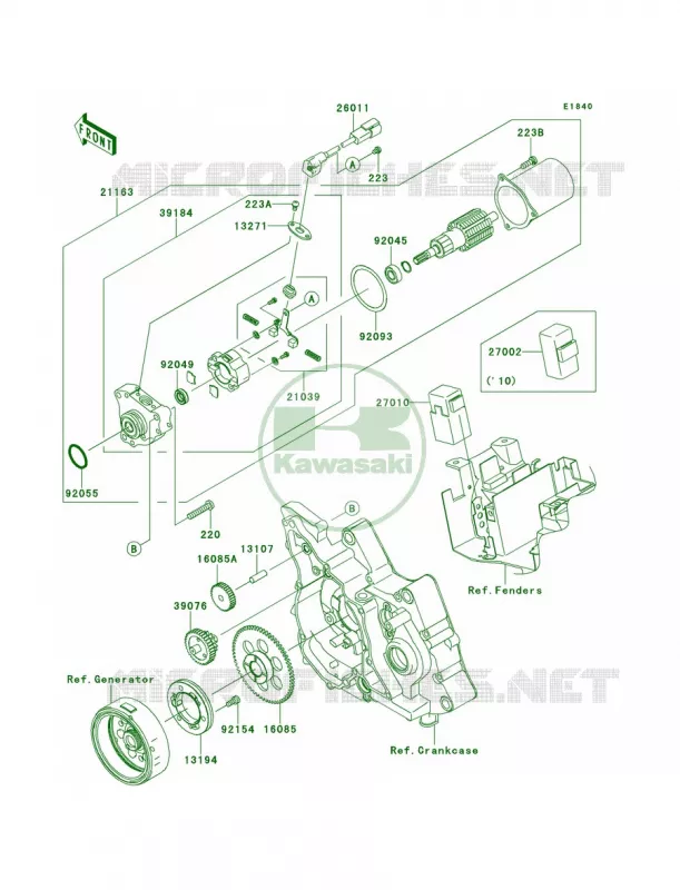 Starter Motor Kawasaki MOTOS 110 2012 KLX110  KLX110DCF