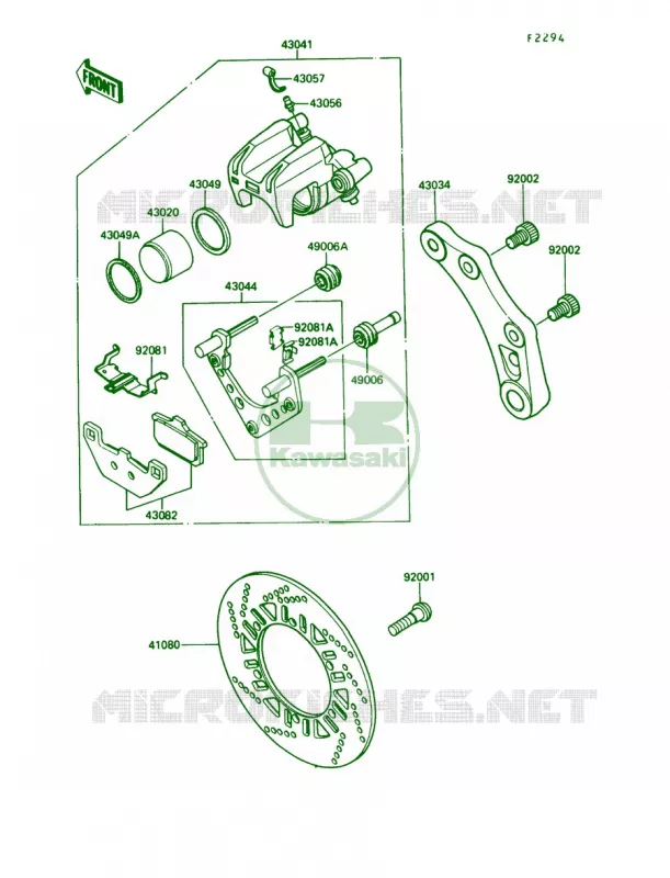 Rear Brake Kawasaki MOTOS 1000 1990 Concours  ZG1000-A5