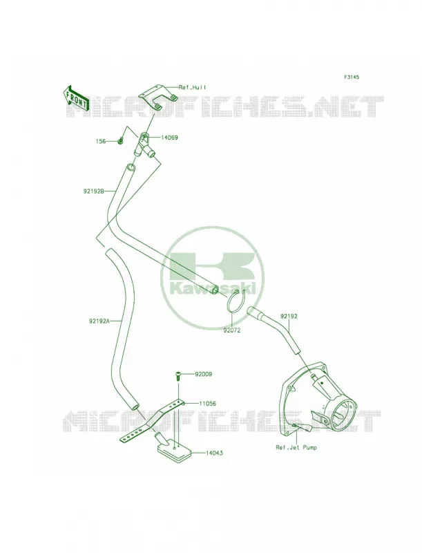 Bilge System Kawasaki JET SKI 1500 2014 ULTRA 310X  JT1500LEF