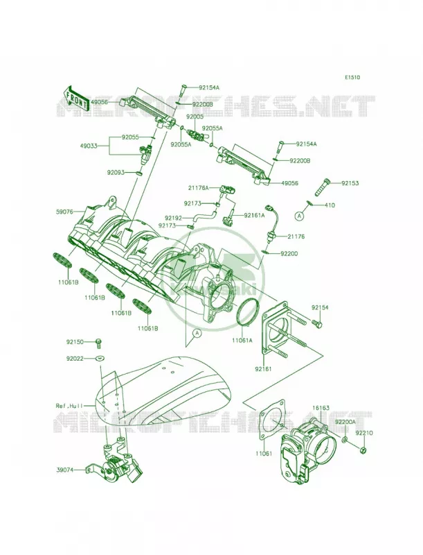 Throttle Kawasaki JET SKI 1500 2014 ULTRA 310LX  JT1500MEF