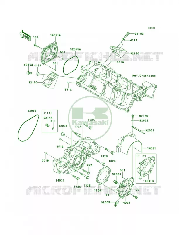 Engine Covers Kawasaki JET SKI 1500 2013 STX-15F  JT1500ADF