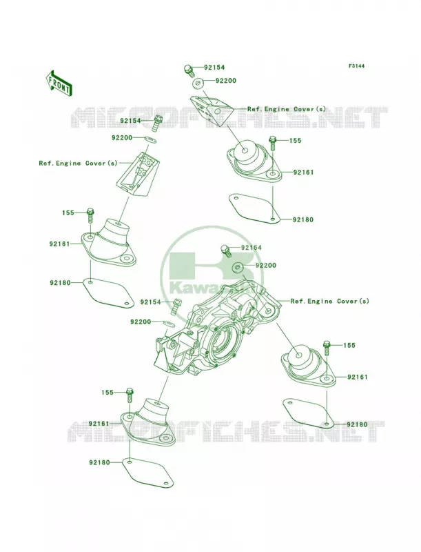 Engine Mount Kawasaki JET SKI 1500 2013 ULTRA 300X  JT1500HDF