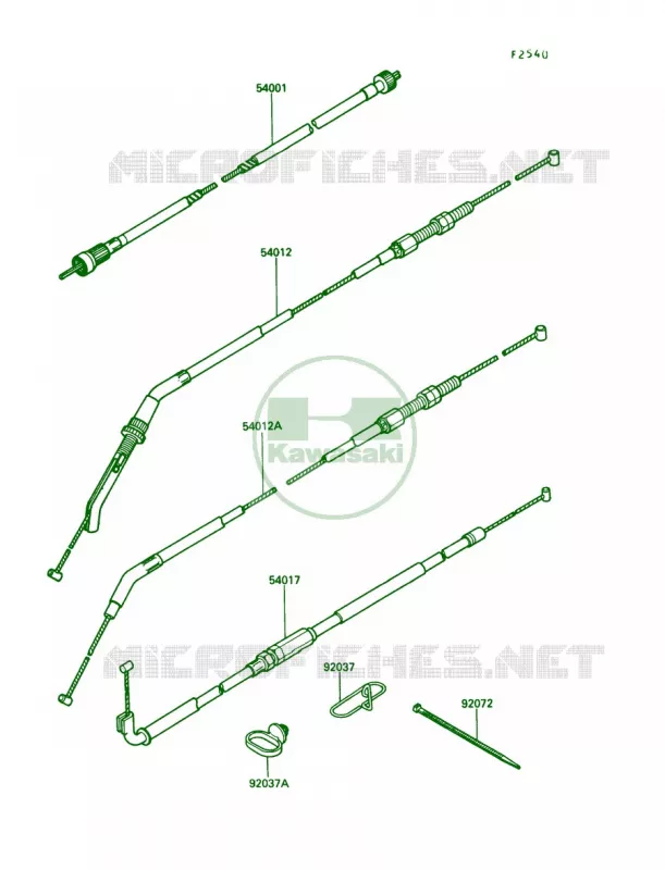 Cable Kawasaki MOTOS 1000 1989 Concours  ZG1000-A4