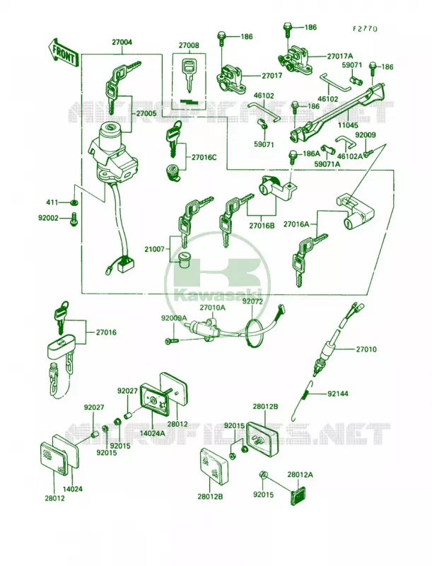 Ignition Switch Kawasaki MOTOS 1000 1989 Concours  ZG1000-A4