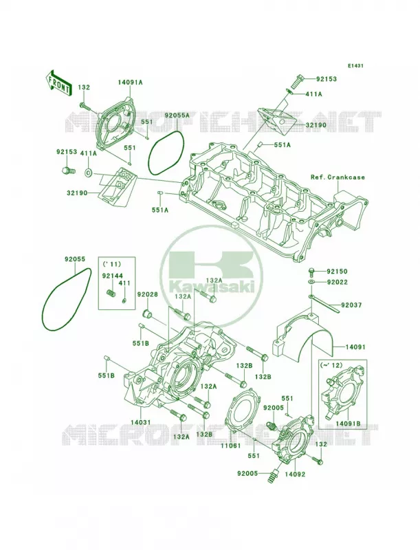 Engine Covers Kawasaki JET SKI 1500 2011 STX-15F  JT1500ABF