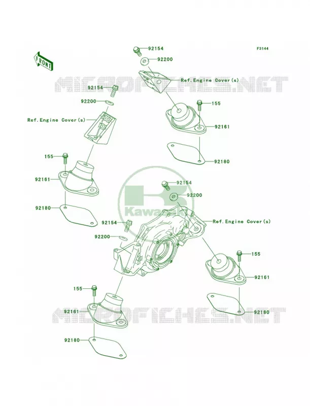 Engine Mount Kawasaki JET SKI 1500 2011 STX-15F  JT1500ABF