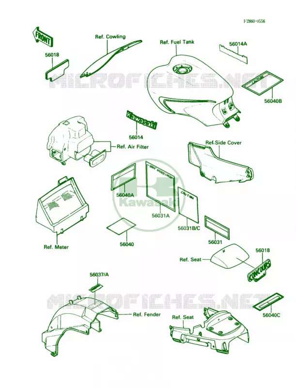 Labels Kawasaki MOTOS 1000 1988 Concours  ZG1000-A3